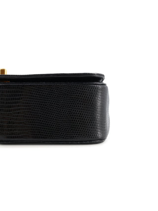 Small Lizard Skin Single Flap Shoulder Bag