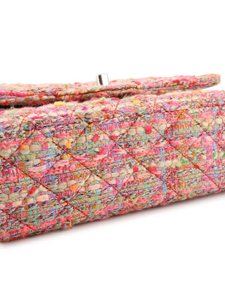 Multicolor Tweed Classic Medium Double Flap Bag