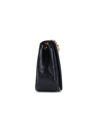 Small Lizard Skin Single Flap Shoulder Bag