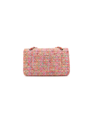Multicolor Tweed Classic Medium Double Flap Bag