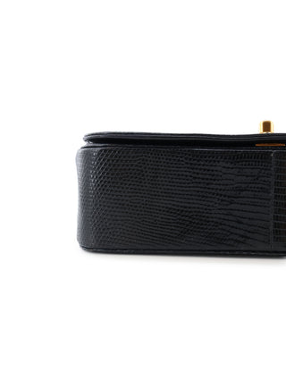 Small Lizard Skin Single Flap Shoulder Bag