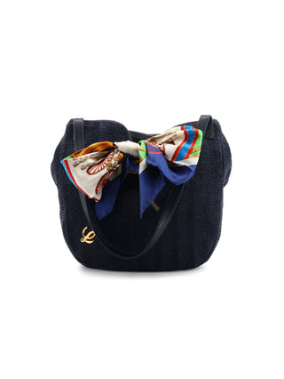 Raffia Scarf Tote Bag