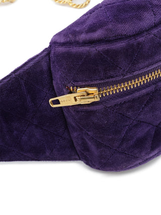 Velvet Quilted Waist Bag
