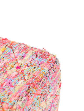 Multicolor Tweed Classic Medium Double Flap Bag