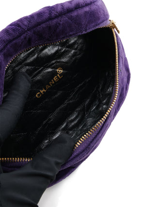 Velvet Quilted Waist Bag