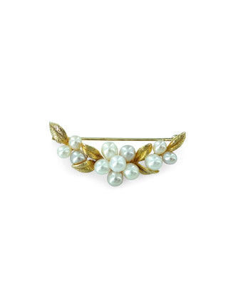 Pearls Floral Brooch