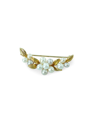 Pearls Floral Brooch