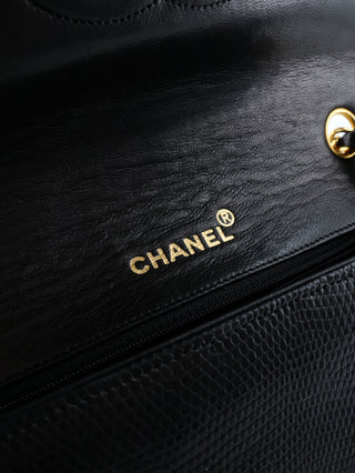 Small Lizard Skin Single Flap Shoulder Bag