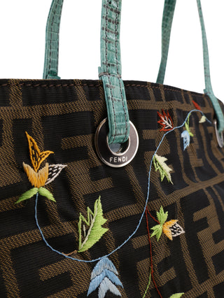 Floral Embroidered Zucca Tote Bag