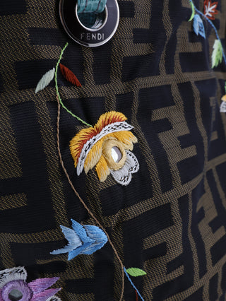 Floral Embroidered Zucca Tote Bag