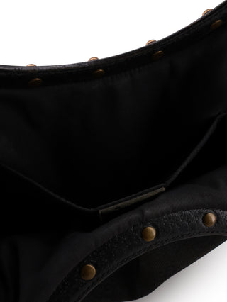 GG Studded Bamboo Handbag