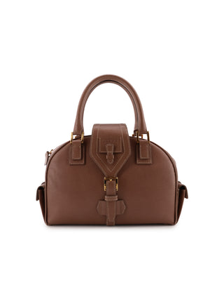 Buckle Flap Top Handle Bag