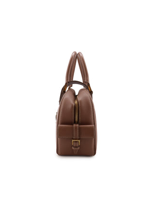Buckle Flap Top Handle Bag