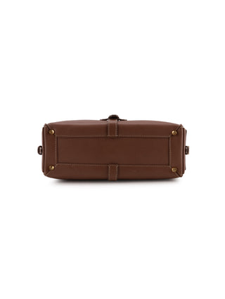 Buckle Flap Top Handle Bag