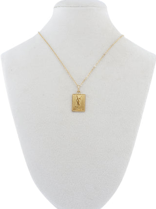 Plate Logo Pendant Necklace