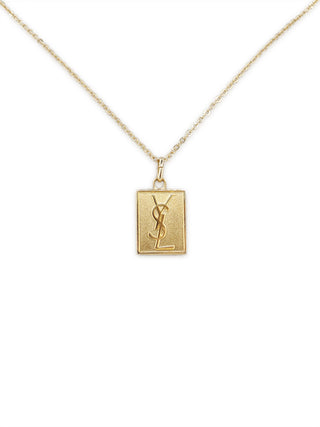 Plate Logo Pendant Necklace