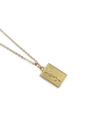 Plate Logo Pendant Necklace