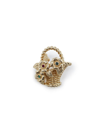 Flowers In Basket Brooch