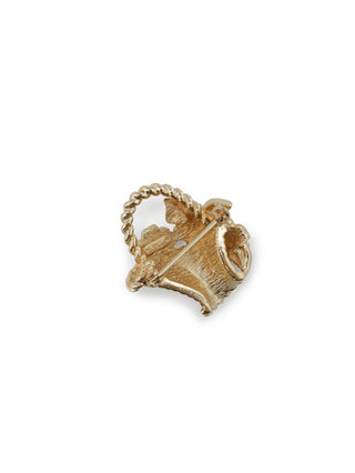 Flowers In Basket Brooch