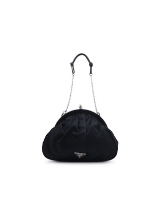 Satin Kiss Lock Handbag