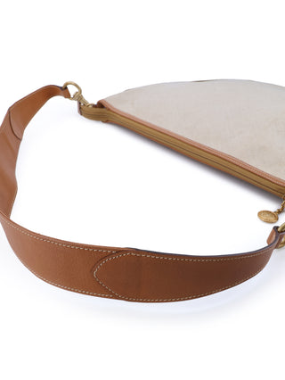 Canvas Crescent Hobo Bag