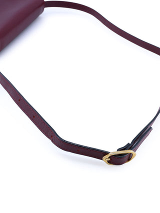 Embossed Logo Scalloped Flap Shoulder Bag