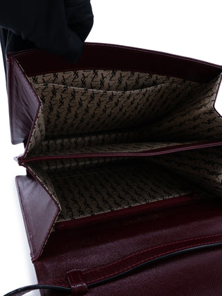 Embossed Logo Scalloped Flap Shoulder Bag