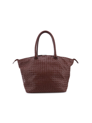 Intrecciato Zip-Top Tote Bag
