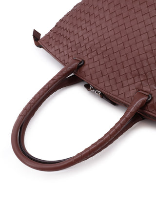 Intrecciato Zip-Top Tote Bag