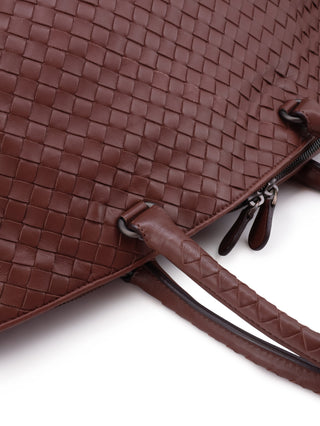 Intrecciato Zip-Top Tote Bag