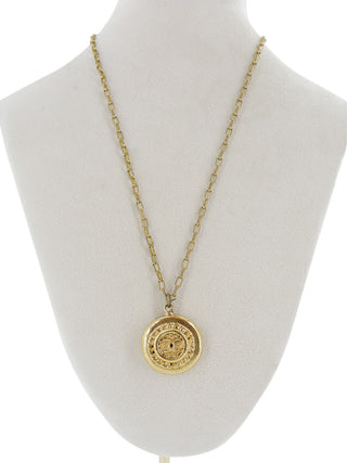 CC Round Pendant Necklace