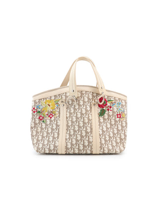 Embroidered Flower Tote Bag