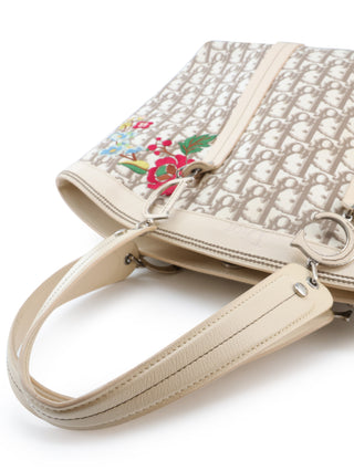 Embroidered Flower Tote Bag