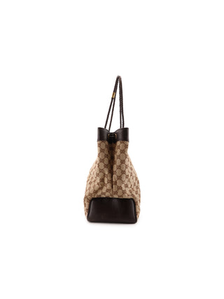 GG Canvas Braided Handle Tote Bag