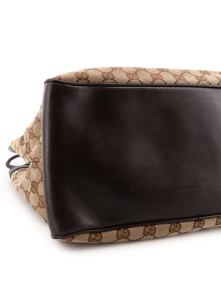 GG Canvas Braided Handle Tote Bag