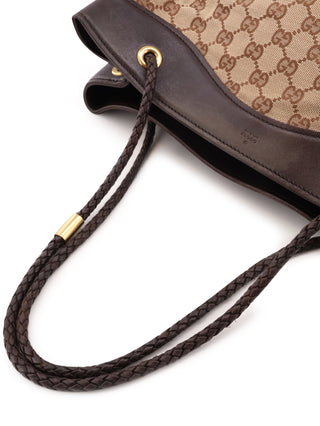 GG Canvas Braided Handle Tote Bag