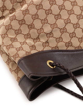GG Canvas Braided Handle Tote Bag