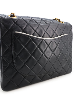 Piped Single Flap Shoulder Bag