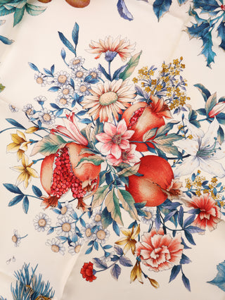Botanical Floral Fruit Print Scarf