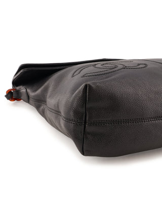 Fold-Over Chain Shoulder Tote Bag