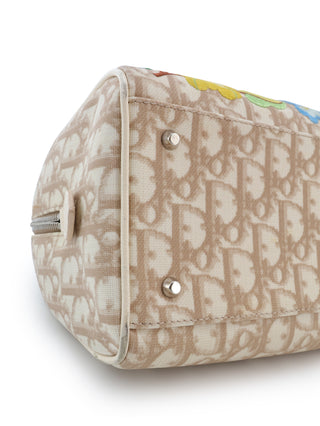 Floral Embroidery Trotter Boston Bag