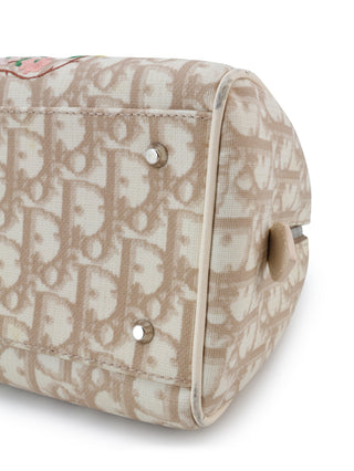 Floral Embroidery Trotter Boston Bag