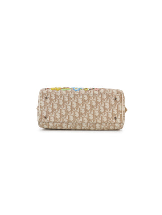 Floral Embroidery Trotter Boston Bag