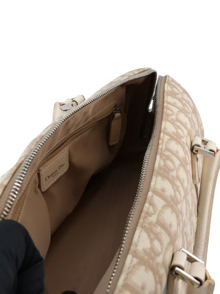 Floral Embroidery Trotter Boston Bag