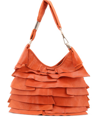 Downtown Ruffle Shoulder Bag