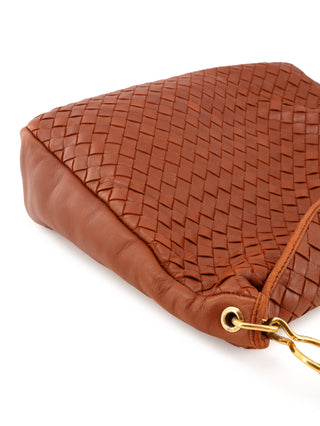 Intrecciato Flap Hobo Shoulder Bag
