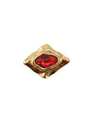 Rive Gauche Sculptural Cabochon Brooch