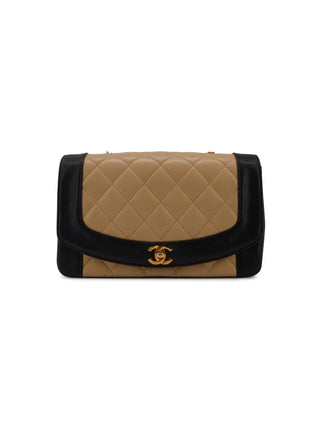 Bi-Color Flap Diana Shoulder Bag