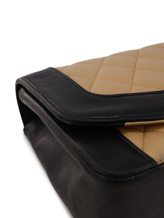 Bi-Color Flap Diana Shoulder Bag