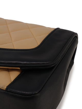 Bi-Color Flap Diana Shoulder Bag